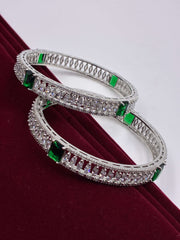 CZ Emerald Green Designer Bangle