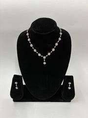 CZ Bloom Designer Necklace Set