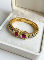 CZ Ruby-Green Adorable Openable Kada