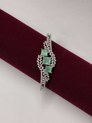 CZ Openable Pestle Green designer Kada