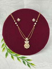 Kundan Floral Designer Pendant set