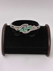 CZ Openable Pestle Green designer Kada