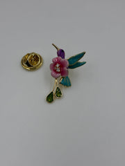 Flying Bird Button Brooch