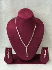CZ Delicate Line Necklace Set