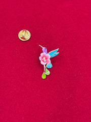 Flying Bird Button Brooch