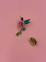 Flying Bird Button Brooch