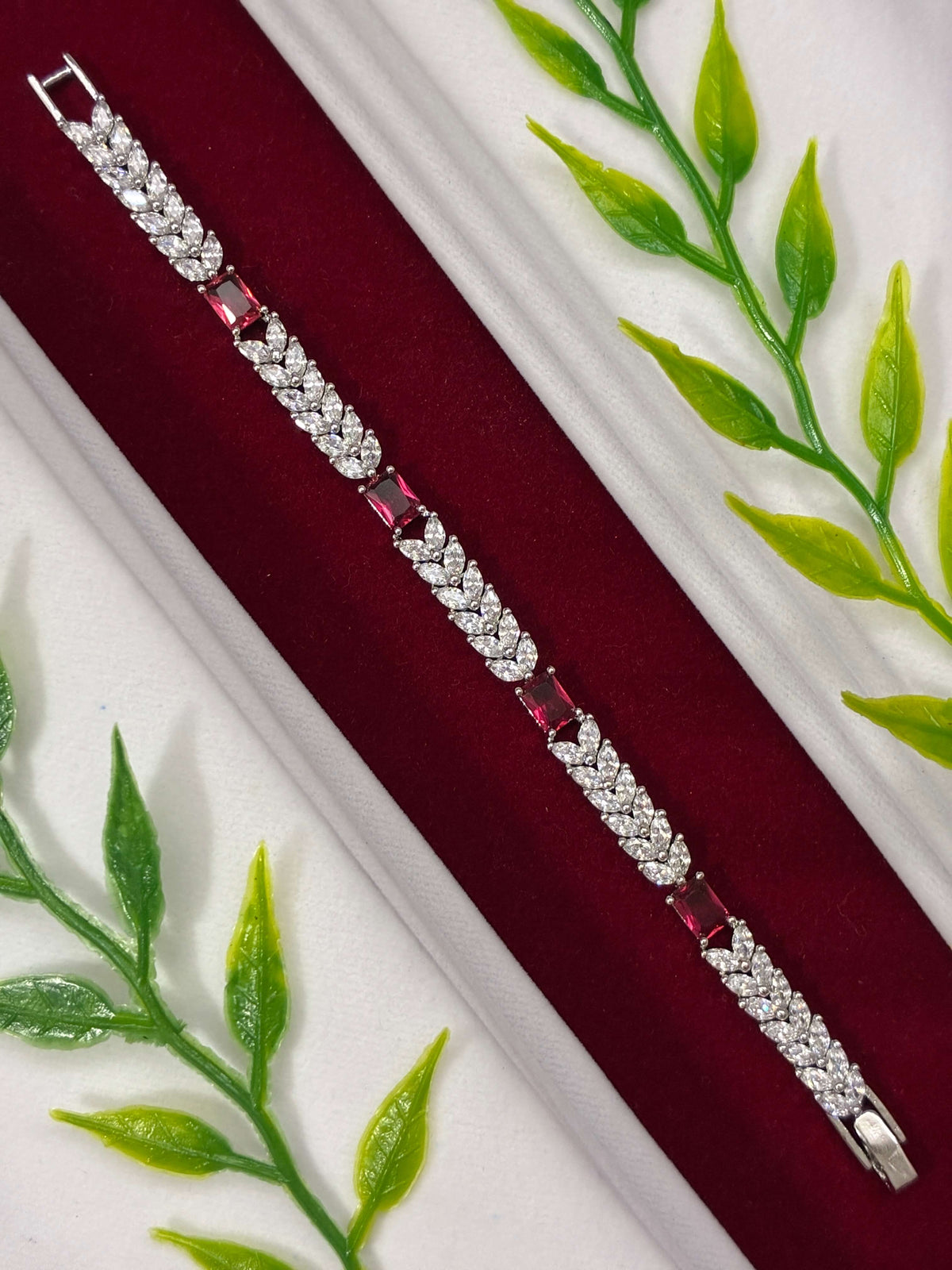 CZ Royal Ruby Bracelet