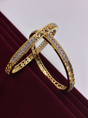 CZ Dual tone gleam Bangle