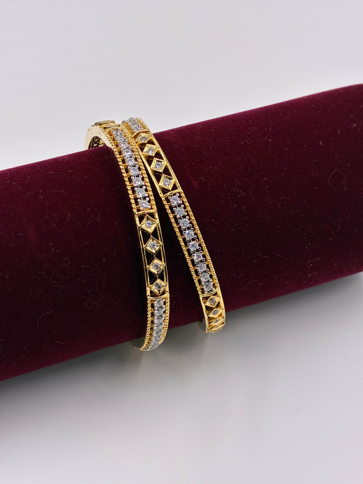 CZ Dual tone gleam Bangle