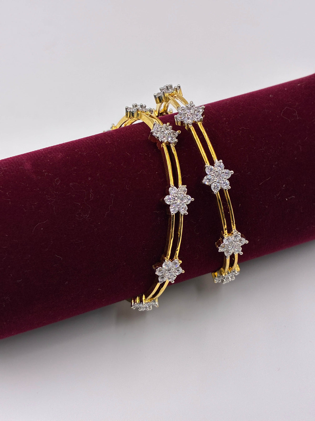 CZ bloom designer Bangle