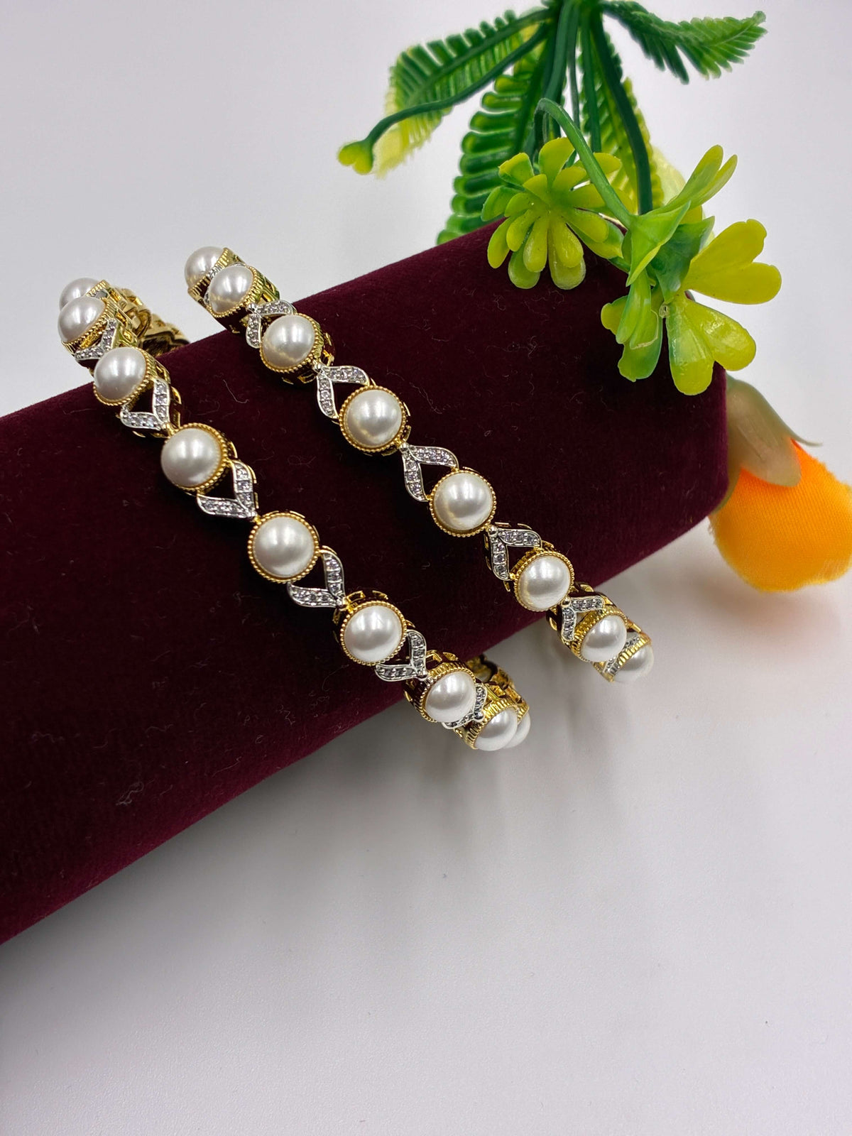 CZ Pearl designer Bangle