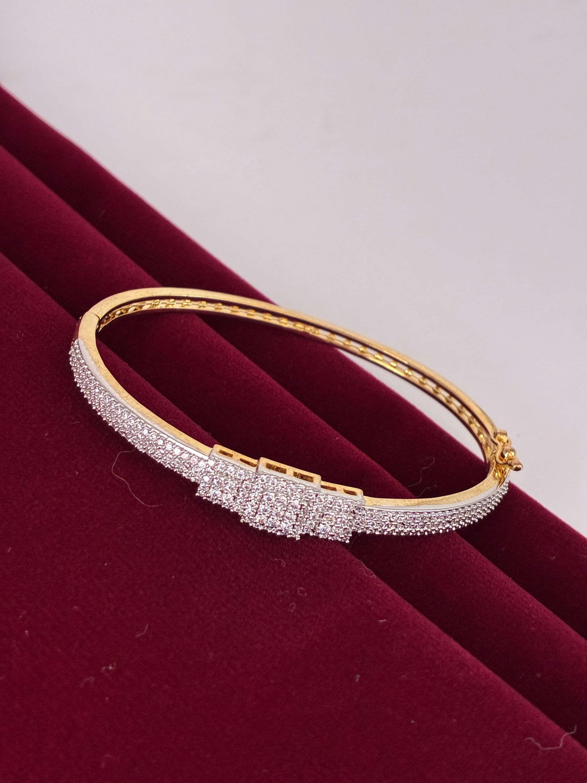 CZ Sterling Stone Studded openable Kada