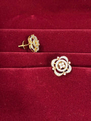 Adorn your ears with this CZ Square stud