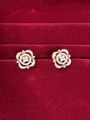 Adorn your ears with this CZ Square stud