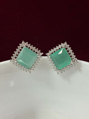 CZ Designer Square stud