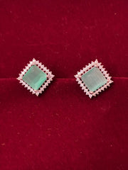 CZ Designer Square stud