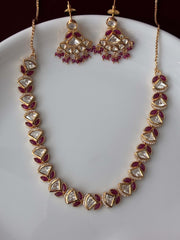 Kundan Ruby Designer Necklace set