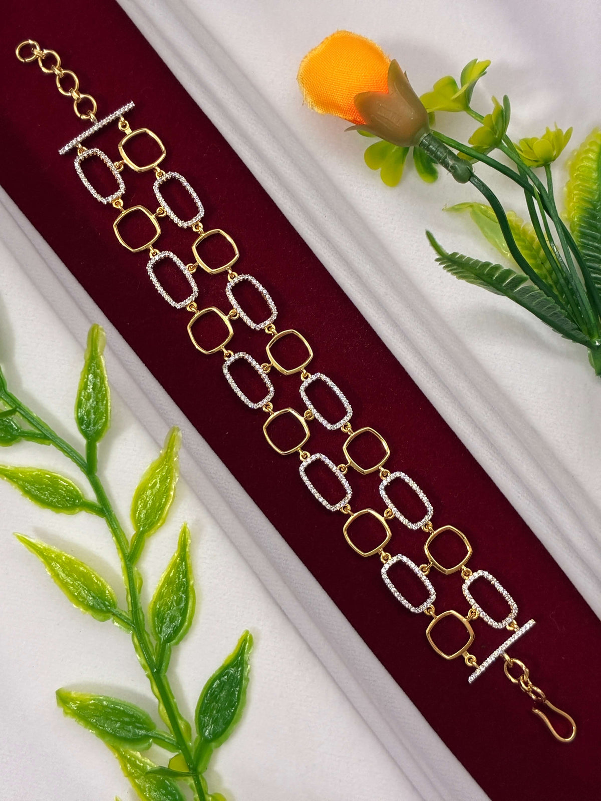 CZ Stylish Geometric Bracelet