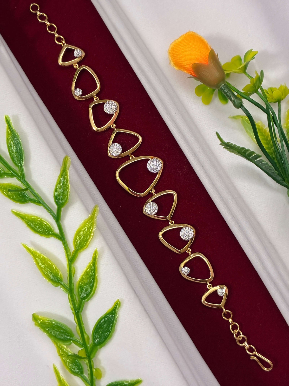 CZ Bold Geometric Bracelet