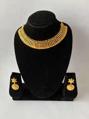 Choker Necklace Set with Gold Plating