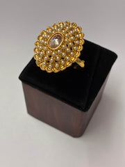 Antique Traditional Moti Finger Ring