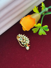 Antique Emerald Green Polki Nose Ring