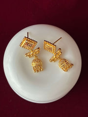 Choker style Necklace Set with Gold Plating