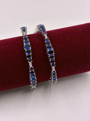CZ Sapphire blue designer Bangle