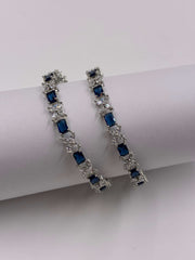 CZ blue bloom Bangle