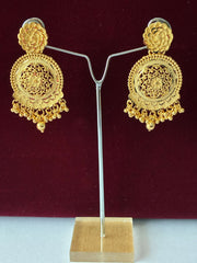 Long Designer Necklace Set with Gold Plating