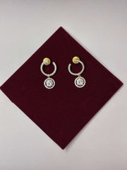 CZ Hoop Drop Earring