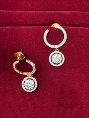 CZ Hoop Drop Earring