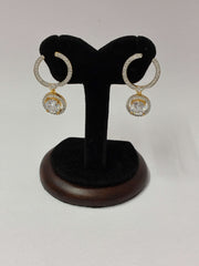 CZ Hoop Drop Earring