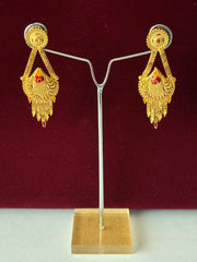 Long Splendid Necklace Set with Gold Plating
