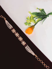 Kundan Ruby Beads Splendid Square Bracelet