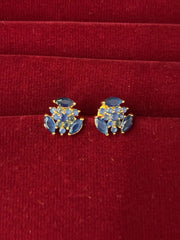 CZ Royal Blue Tiny Trinket Stud