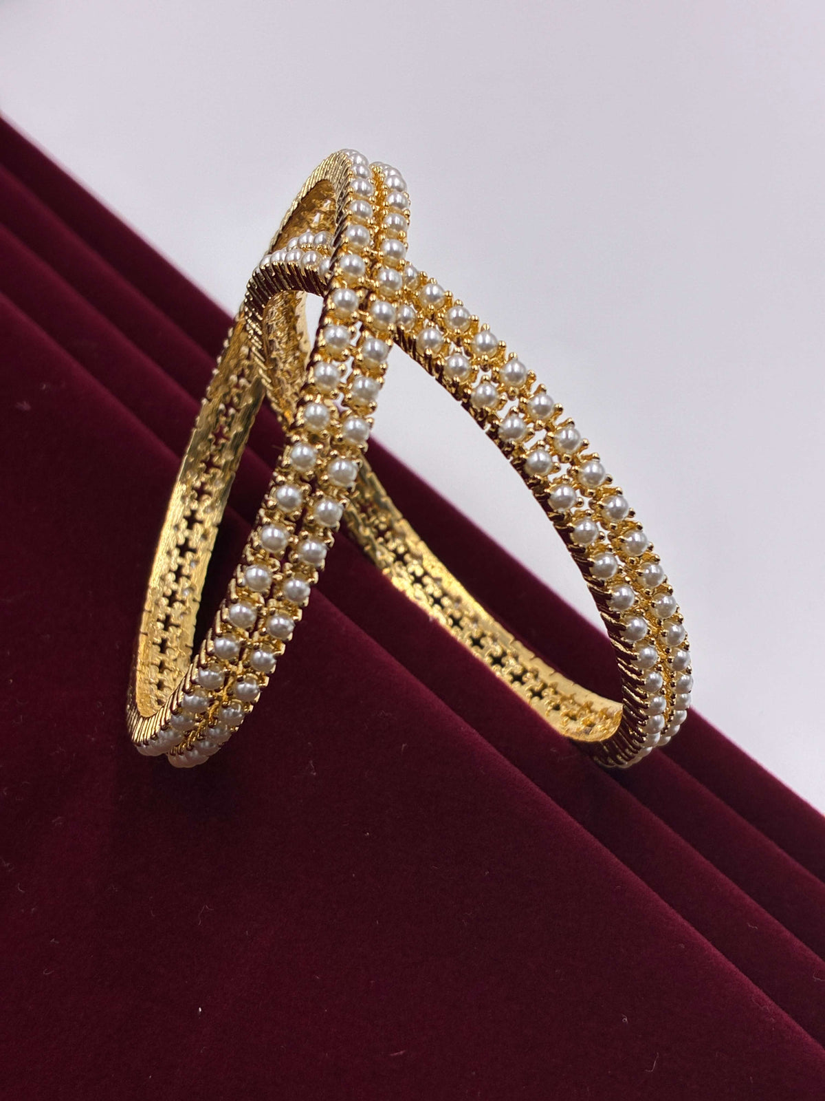 Pearl two line Bangle