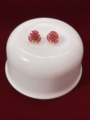 CZ Ruby Tiny Trinket Stud