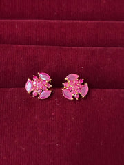 CZ Ruby Tiny Trinket Stud