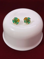 CZ Adorable Emerald Green Tiny Trinket earring