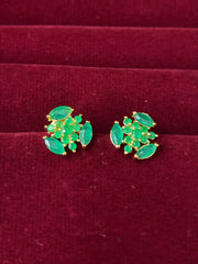 CZ Adorable Emerald Green Tiny Trinket earring