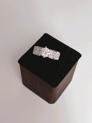CZ silver touch round cut Finger Ring