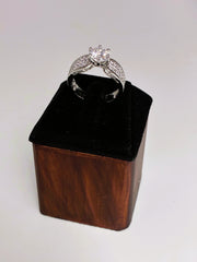 CZ silver touch round cut Finger Ring