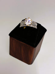 CZ silver touch round cut Finger Ring