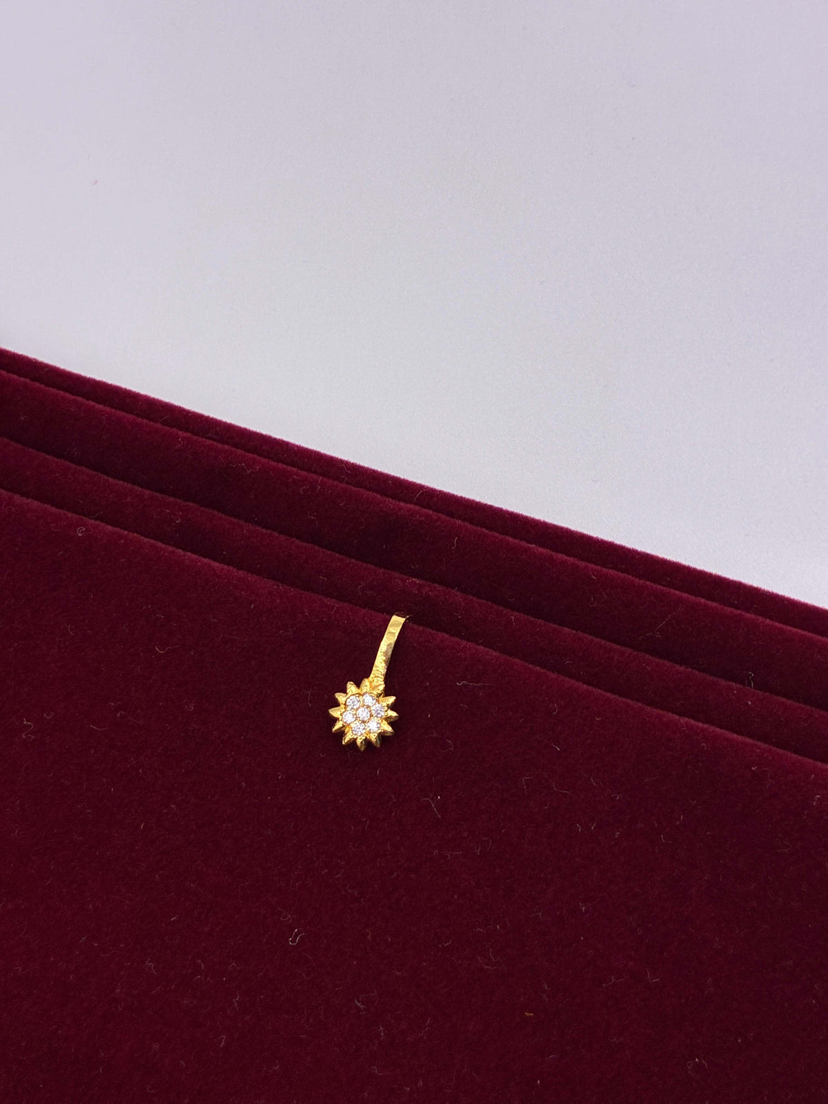 CZ Sun Flower Designer Nose Ring