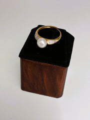 CZ solo Moti adjustable Finger Ring