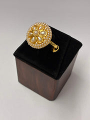 Antique Pearl Floret Finger Ring