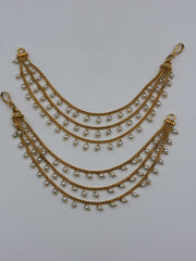 Antique Pearl Three tier Ear chain