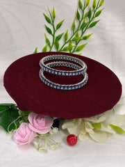 CZ Studded Blue Luxe Bangle