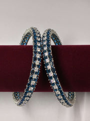 CZ Studded Blue Luxe Bangle